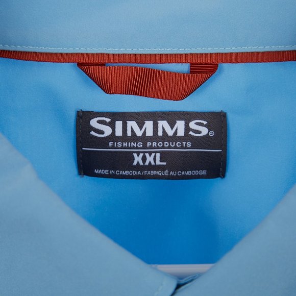 SIMMS Fishing Gear Men's Button Front Long Sleeve Shirt Size XXL - Picture 4 of 7